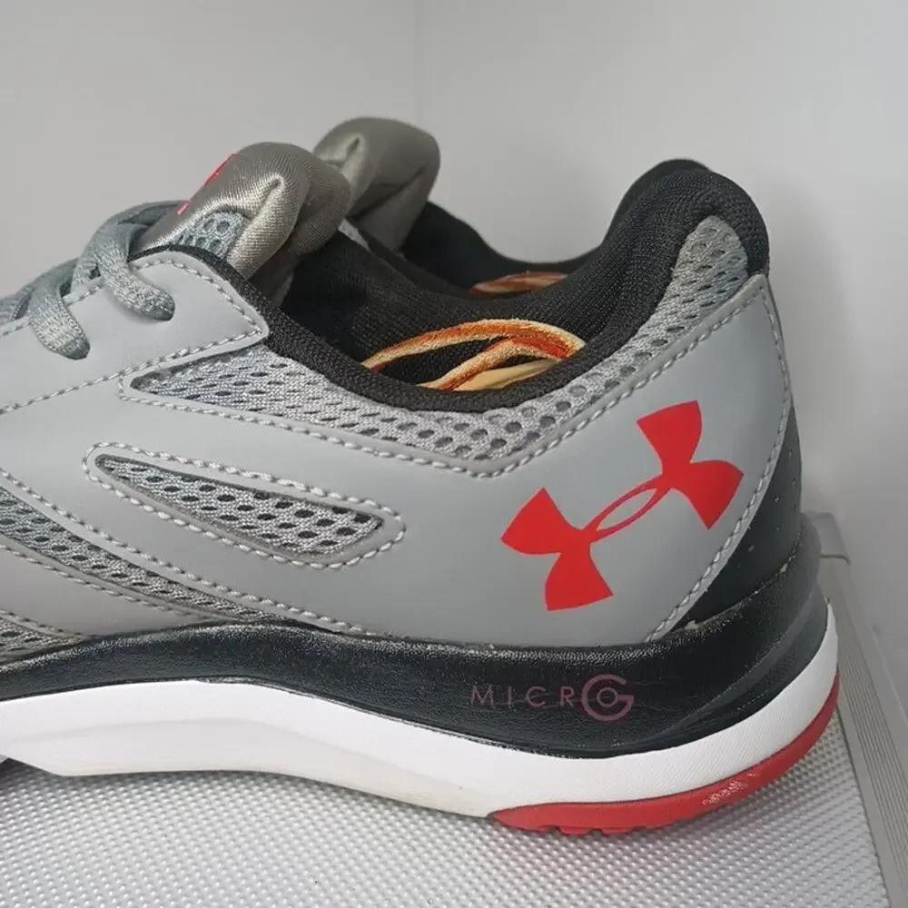 Under Armour Strive 6 Mens 11 Grey Red 1274408 Training Athletic Gym Sneakers